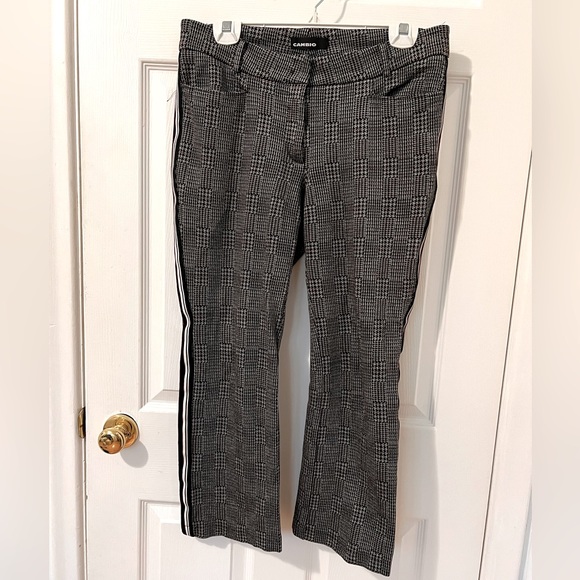 Cropped Check & Herringbone Pants - Picture 1 of 5